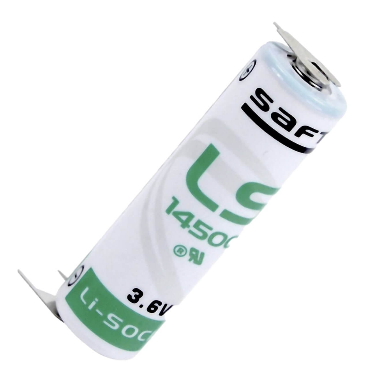 Saft LS14500, LS-14500 Li-SOCI2 2600Mah With PC Pins, 2 Pin on Negative Terminal & 1 Pin on Postive Terminal