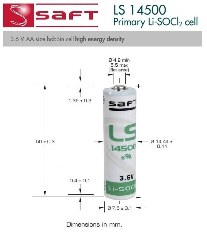 Allen Bradley A-2/16, 3.6v Aa Size Lithium, Plc Battery Replacement